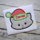 Winter Cat Face Boy Applique | Machine Embroidery Designs by JuJu