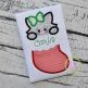 Cat in Stocking Girl Applique | Machine Embroidery Designs by JuJu