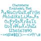 Charcuterie Embroidery Font | Machine Embroidery Designs by JuJu