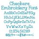 Checkers Embroidery Font | Machine Embroidery Designs by JuJu