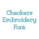 Checkers Embroidery Font | Machine Embroidery Designs by JuJu