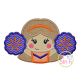 Cheerleader 2 Applique | Machine Embroidery Designs by JuJu
