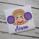 Cheerleader 2 Applique | Machine Embroidery Designs by JuJu