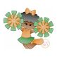 Cheerleader Jumping 2 Sketch | Machine Embroidery Designs by JuJu