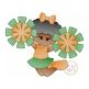 Cheerleader Jumping 2 Sketch | Machine Embroidery Designs by JuJu