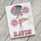 Cheerleader Kicking 2 Sketch | Machine Embroidery Designs by JuJu