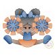 Cheerleader Splits 2 Sketch | Machine Embroidery Designs by JuJu