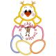 Chick Girl Eggs Applique | Machine Embroidery Designs by JuJu