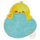 Chick Egg Peeker Boy Applique | Machine Embroidery Designs by JuJu