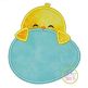 Chick Egg Peeker Boy Applique | Machine Embroidery Designs by JuJu
