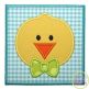 Chick Face Box Applique | Machine Embroidery Designs by JuJu