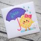 Itch 2 Stitch Chick Umbrella 2 Applique Digital Embroidery Machine Designs by JuJu