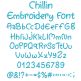 Chillin Embroidery Font | Machine Embroidery Designs by JuJu