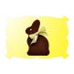 Chocolate Bunny Applique | Machine Embroidery Designs by JuJu