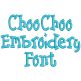 Choo Choo Embroidery Font | Machine Embroidery Designs by JuJu