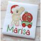Christmas Bear Wagon Ornament Applique | Machine Embroidery Designs by JuJu