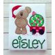 Christmas Bear Wagon Ornament Applique | Machine Embroidery Designs by JuJu
