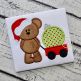 Christmas Bear Wagon Ornament Applique | Machine Embroidery Designs by JuJu