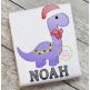 Christmas Brontosaurus Sketch | Machine Embroidery Designs by JuJu
