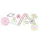 Christmas Candy Border Bean Embroidery | Machine Embroidery Designs by JuJu