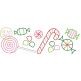 Christmas Candy Border Bean Embroidery | Machine Embroidery Designs by JuJu