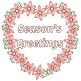 Christmas Greeting Cards Set 8 Digital Embroidery Designs by JuJu