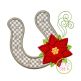 Christmas Horseshoe Applique | Machine Embroidery Designs by JuJu