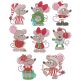 Christmas Mice Filled Stitch Machine Embroidery Designs By JuJu