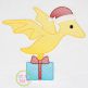 Christmas Pterodactyl Sketch | Machine Embroidery Designs by JuJu