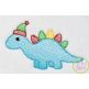 Christmas Stegosaurus Sketch | Machine Embroidery Designs by JuJu