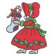 Merry Christmas Sunbonnet Sue Filled Machine Embroidery Designs by JuJu