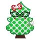 Christmas Tree Glasses Applique | Machine Embroidery Designs by JuJu