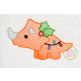Christmas Triceratops Sketch | Machine Embroidery Designs by JuJu