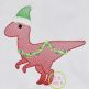 Christmas Velociraptor Sketch | Machine Embroidery Designs by JuJu