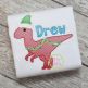 Christmas Velociraptor Sketch | Machine Embroidery Designs by JuJu