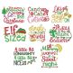Christmas Word Art Set 1 4x4 hoop only Machine Embroidery Designs by JuJu

