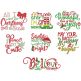 Christmas Word Art Set 2 Machine Embroidery Designs by JuJu
