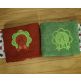 Christmas Wreath Embossed Monogram Alphabet Machine Embroidery Designs by JuJu