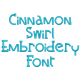 Cinnamon Swirl Embroidery Font | Machine Embroidery Designs by JuJu