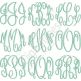 Circle Monogram Small Embroidery Font