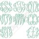 Circle Monogram Small Embroidery Font