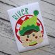 Elf Boy Oval Applique | Machine Embroidery Designs by JuJu