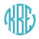 Circle Tail Monogram Machine Embroidery Designs by JuJu