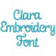 Clara Embroidery Font | Machine Embroidery Designs by JuJu