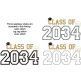 Class of 2034 Applique Design Set | Machine Embroidery Designs by JuJu