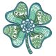 Ornamental Four Leaf Clovers Machine Embroidery Designs by JuJu