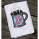 Coffee Mug, Hot Chocolate Cocoa Monogram Applique Frame | Machine Embroidery Designs by JuJu