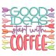 Coffee Word Art 4 Machine Embroidery Designs by JuJu