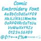 Comic Embroidery Font | Machine Embroidery Designs by JuJu