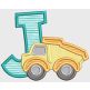Construction Applique Alphabet | Machine Embroidery Designs by JuJu